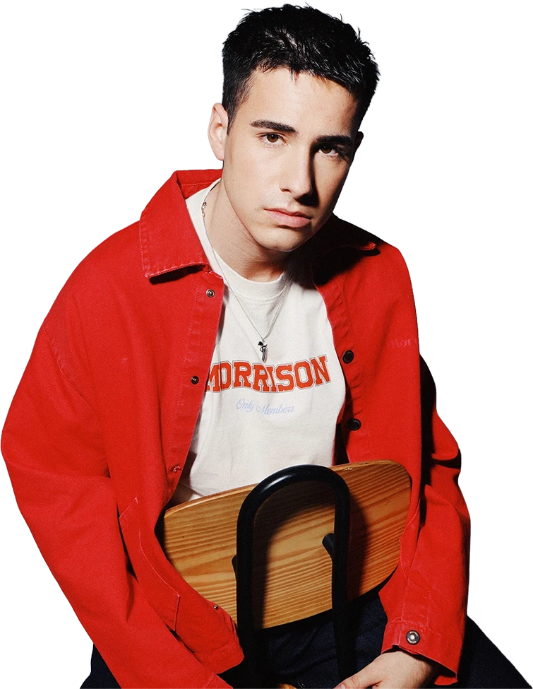 Guille Toledano con chaqueta roja